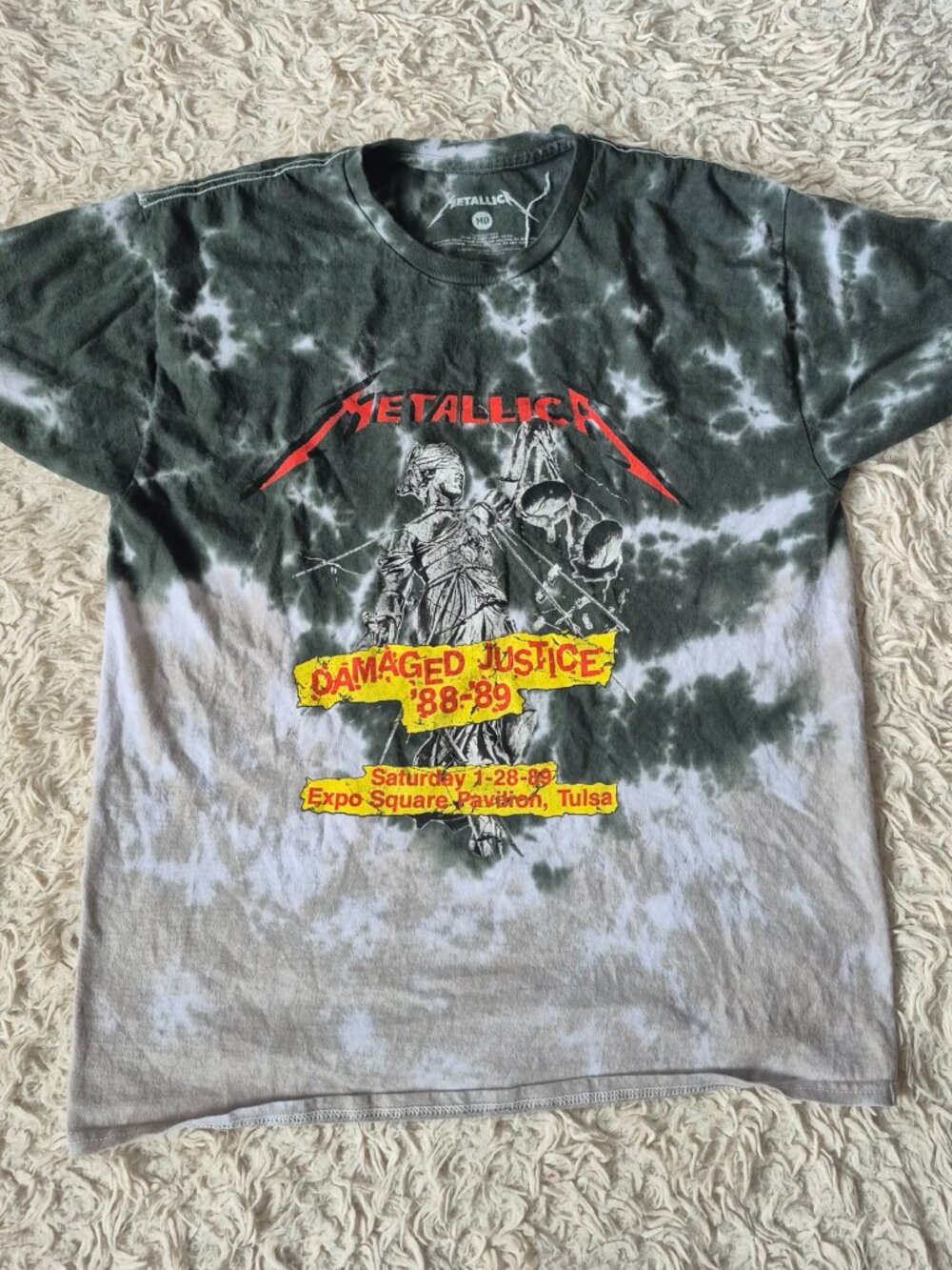 Metallica "Damaged Justice Tour 88" Tie-Dye T-Shirt – Men's Medium